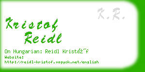 kristof reidl business card